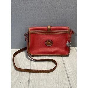 Vintage 90s Dooney & Bourke All Weather Leather Surrey Crossbody Bag Purse